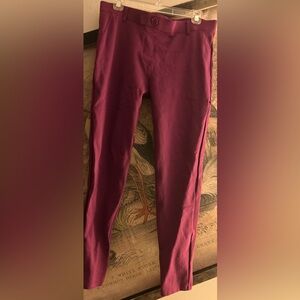 Betabrand DPYP Burgundy Wine Skinny Leg Pants SZ Large